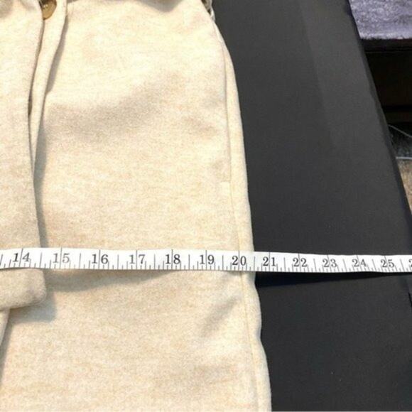 NEW Joie Cream Sleeveless Waist Tie Mid-length Double Breasted Peacoat Jacket M - Picture 8 of 9